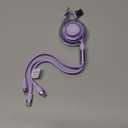 100W 6-in-1 Retractable Multi Charging Cable, USB C/Lightning/Micro Multi Charger Cord for iPhones, iPads, MacBook, Tablets, Galaxy, Note & More - 4Ft/1.2M 5A Fast Charging, Durable & Portable, Purple