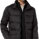 Cole Haan MENS Puffer Jacket With Bib (XX-Large, Black)