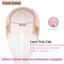 IsshinBeauty Lace Wig Grip Cap Women: 4x5 Swiss Lace Front for Glueless Wig
