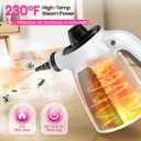 Pressurized Handheld Multi-Surface Natural Steam Cleaner with 12pcs Accessory & Safety Lock, Portable Steamer for Cleaning Home, Kitchen, Bathroom, Car, Upholstery, Grout, Window