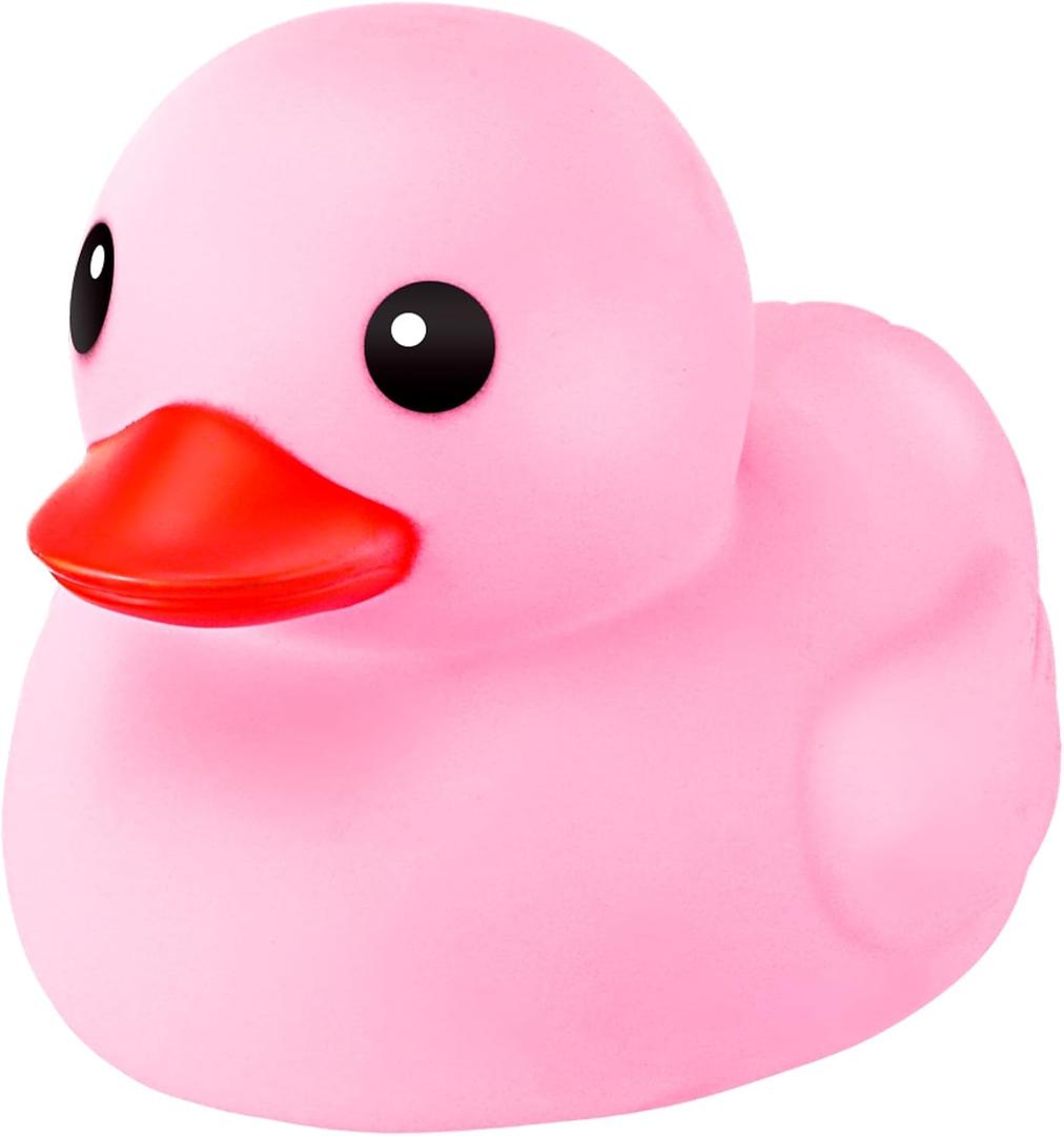 Honoson 6.89 Inch Giant Rubber Duck Big Rubber Duck Large Duckling Bath Toy with Squeaky Sound for Summer Baby Shower Birthday Party Favor Gift (Pink)