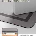 2 x chakme Bathroom Mat Rugs 24x16, Ultra Thin Magic Mat Bath Rug Non Slip Bath Rugs Quick Dry Absorbent Bath Mats for Bathroom Floor, (Grey, 24"x16")