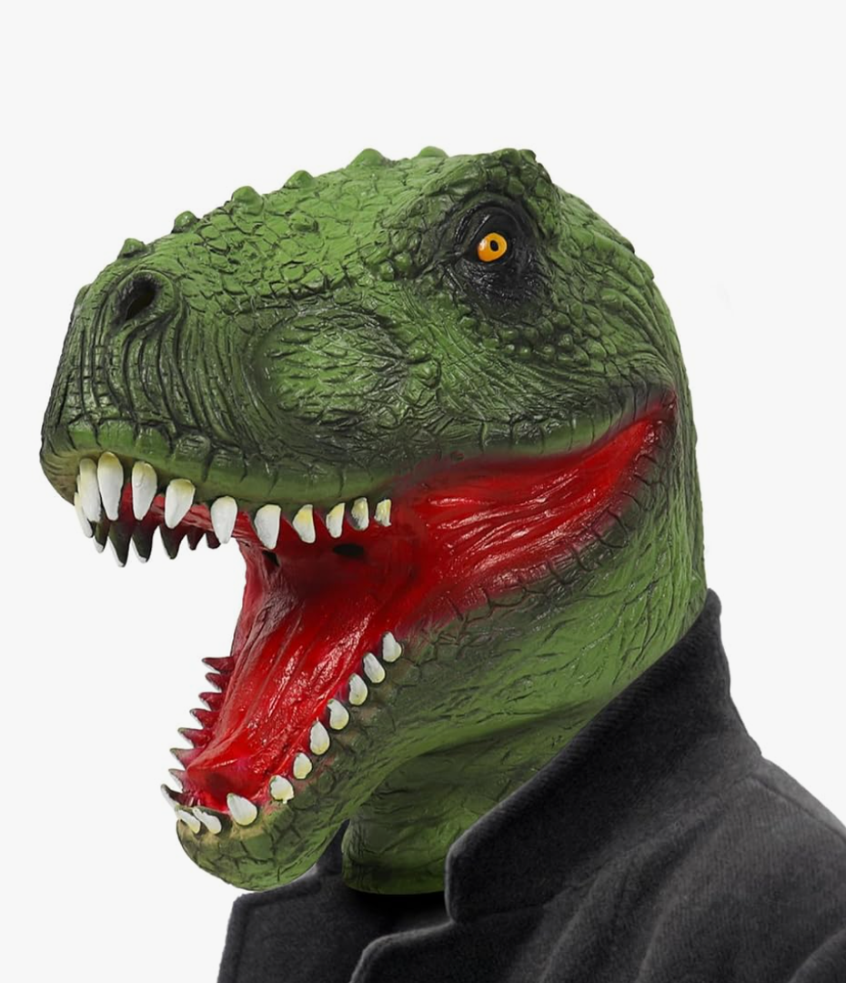 Dinosaur Mask Funny Mask for Adult Dino mask Realistic Latex Animal Head Halloween Cosplay Costume Props for Christmas Easter