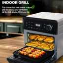 Nuwave 2026 Air Fryer Oven & Grill Comb, Plug-in Powered Grill Plate for True Char Flavor & Marks, 2-Layer Glass Door, Cooler Exterior, 150 Presets, Temp Probe, 500F, Stainless Steel, 700/1500/1800W, 15.5qt Capacity