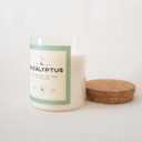 MONDAY MOOSE Scented Candle, 12.6oz All-Natural Soy Wax Cotton Wick Candle Glass Jar and Cork Lid with Essential Oils (Eucalyptus)