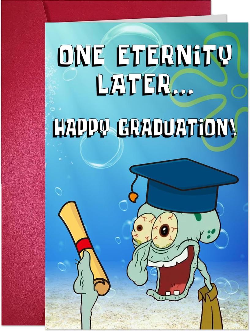 LoLoud Graduation Card, Funny Congrats Grad Card for Kindergarten Preschool 5th Graduation High School College Students PHD