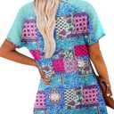 Magritta Women Mesh Sleeves Casual T-Shirts Summer Fashion See Through Blouses Tee (XL)