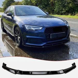 STSEV01 Front Bumper Lip Splitter Spoiler Fit for Audi A4 S Line/ S4 B9 2017 2018 2019 (S Line Sedan Only), 3pcs Air Dam Chin Body Kit Underbody Lip Accessories Gloss Black