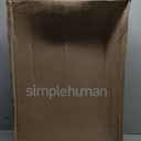 simplehuman 50 Liter / 13 Gallon Semi-Round Kitchen Step Trash Can with Secure Slide Lock, Black Plastic