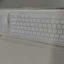 Wireless Keyboard and Mouse for Mac, 14 Media Shortcuts Keyboard with Adjustable DPI Mouse, Slim & Portable Design, Stable Bluetooth Connection, Silver-White,OMOTON