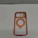 CASEKOO Glossy 360 Spin Magnetic Stand for iPhone 17 Pro Max Case [Fit for MagSafe][17FT Military Protection] Slim Hand-Polished Frame Titanium Alloy Sturdy Stand 6.9", Glossy Cosmic Orange