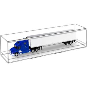 1:64 Scale Trucks Display Case with Plastic Base - Acrylic Model Train Truck Display Boxes - Dustproof Showcase for Collectibles Memorabilia