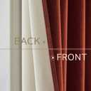 MIULEE Linen Curtains for Bedroom 100% Blackout Thermal Insulated Burnt Orange Grommet Room Darkening Curtains & Drapes Rust Terracotta Fall Decor for Living Room Nursery 52 x 90 Inch (2 Panels)