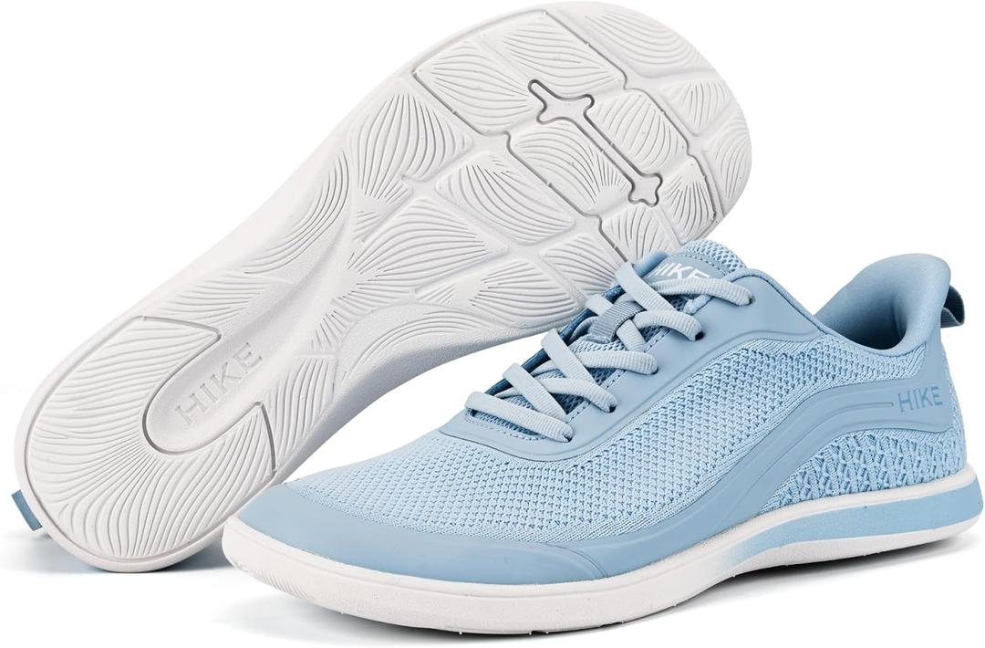 HIKE Footwear Wave Women's Slip-On Barefoot Shoes, Wide Toe Box Heel pull tab, no laces, zero-drop sole, flexible ground-feel design, for walking, hiking & training, breathable 7.5 Wide