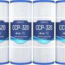 4-Pack CCP320 Pool Filter Cartridges, Compatible with Pentair Clean & Clear Plus 320, Replaces Pentair R173573, Pleatco PCC80-PAK4, 320 sq.ft
