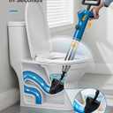 BOTEMY High Pressure Toilet Plunger & Drain Auger with Real-Time Gauge, Heavy-Duty Air Unclogger for Toilets, Sinks & Drains