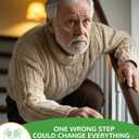 Indoor Stair Treads - Non-Slip 8" X 30" Clear Step Grips with Glow-in-The-Dark Stripes for Extra Elderly Support - Easy Peel 15-Pack Anti-Slip Strips for Wooden Stairs