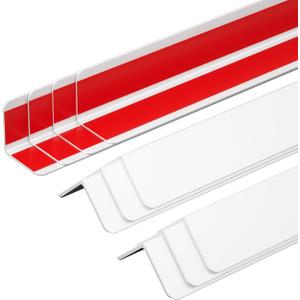1-3/4"x1-3/4 x48 Wall Corner Protector Guards with Self Adhesive,(5-Pack) White Vinyl Corner Trim Molding Plastic for Wall Furniture Door Tables Cabinet Edge, Anti-Scratch Edge Protector