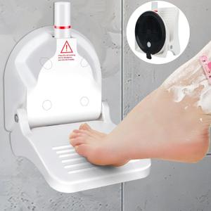 Foldable Shower Foot Rest, Pedicure Foot Rest Shaving Stool for Inside Shower,Anti-Slip Shaving Stool Foot Rest with Suction Cup for Shower to Shave Legs, Shower Step for Shaving Legs