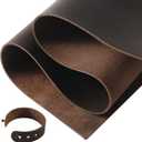 RingSun 24''X24'' Coffee Leather Sheets for Crafts (2mm), Full Grain Leather Tooling Leather