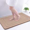 Arotive Memory Foam Bathroom Rug Mat 36x24, Ultra Soft and Absorbent Bath Mat, Machine Wash Dry, Comfortable Bath Rug Carpet for Bathroom Floor, Tub and Shower, Camel