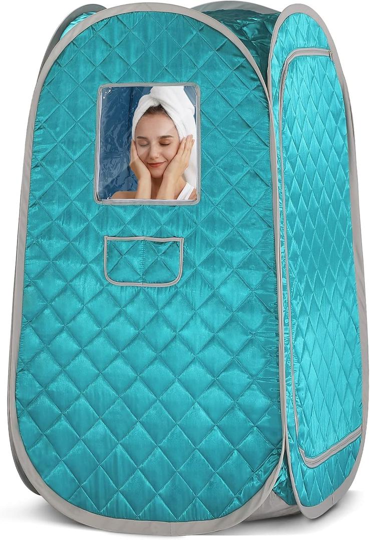 Lightweight Portable Steam Sauna Tent, Full Body Personal Sauna for Home Spa, Folding Saunas Tent for Detox Therapy Without Steamer (L 33.5" x W 33.5" x H 55.1")