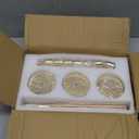 Pink Gold Candle Holders Set of 24 - Candlestick Holders for Taper Candles - Metal Material & Modern Decorative - Fits 3/4 inch Candles for Table Centerpiece, Mantel, Party, Christmas Decoration