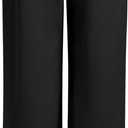 ODIZLI Women's High Waist Wide Leg Pants Casual Trousers Sweatpants Lounge Wear Fashion (Black, M)