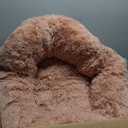 Bedsure Calming Dog Bed for Medium Dogs - Donut Washable Medium Pet Bed, 30 inches Anti-Slip Round Fluffy Plush Faux Fur Cat Bed, Fits up to 45 lbs Pets, Mauve Blush