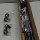 2 Pack Black Curtain Rods for windows 32 to 48 inch, 5/8 inch Splicing Heavy Duty Metal Curtain Rod Set with Brackets