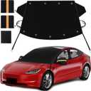 Roberly Car Windshield Cover for Ice and Snow, 600D Windshield Snow Cover with Mini Magnetic Edge, Side Mirror Covers, Winter Frost Hail Snow Protector Cover for Most Cars SUVs Vans(83” x 71”)