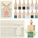 Maxdot 24 Set Christian Gift Bulk Church Empty Hanging Car Air Freshener Diffuser Bottles 8ml for Essential Oils Religious Biblical Gifts Valentine's Favors for Women Men Employee