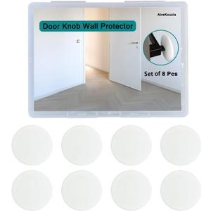 Door Knob Wall Protector - 1.9 Inch Doorknob Protectors Set of 8Pcs White Silicone Bumpers Handle Stoppers