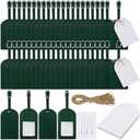 Amylove 48 Sets Leather Luggage Tags Bulk Wedding Favors Luggage Tags for Guests Bridal Gifts Wedding Bridal Shower Gift PU Leather with Name ID Card Tag for Guests(Green)