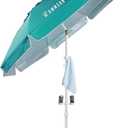 AMMSUN Shade Umbrella, Premium Portable Umbrella with Stand, 6.5ft Lightweight Free Standing Canopy for Sporting Games, Adjustable Instant Sun Protection and Easy to Carry, Turquoise