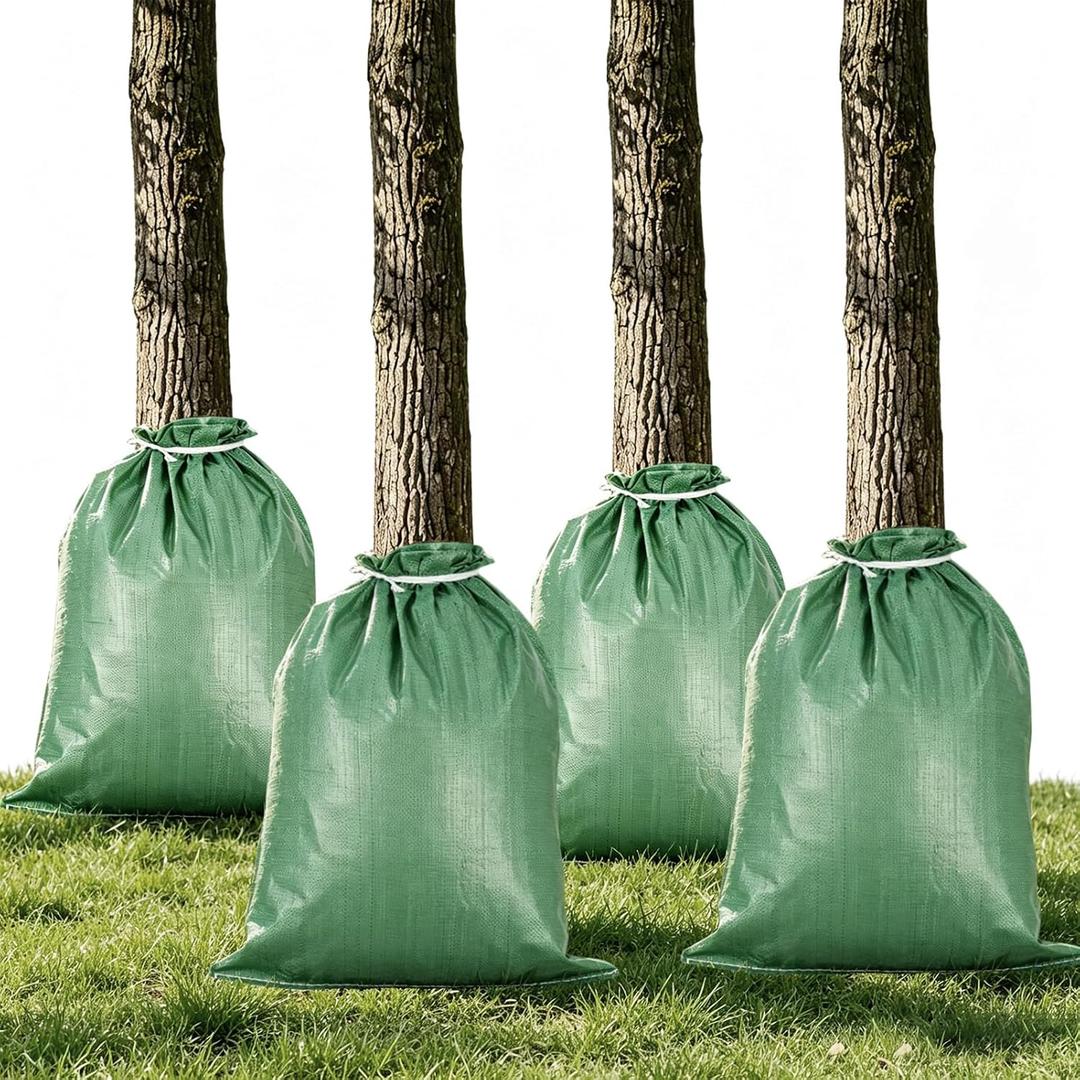 13 Gallon Slow Release Tree Watering Bags Tree Watering Bag with PVC Lining for New Trees and Shrubs Automatic Irrigation reducing Water Waste（4PCS）