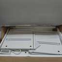 27 inch Wide Night Stand with Charging Station, Bedside Table with Open Shelf, 2 Drawers Small Wood Dresser, Modern Wood Nightstand for Bedroom/Living Room (White)