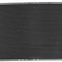 TRQ Radiator 28-1/4 Inch Core Compatible with 1975-1986 Chevrolet C10 5.7L Air Conditioning; 1975-1986 K10 5.7L Air Conditioning; 1975-1986 C20 5.7L Air Conditioning