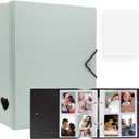 200 Pockets Photo Album for Fujifilm Instax Mini 11 12 9 8+ 8 7+ LiPlay Film, Photocard Binder for Polaroid SnapTouch PIC-300 Z2300 Photo Printer, 2x3 Photo Book for Kpop Card (Mint)