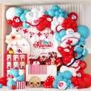 142Pcs Nurse Party Decoration Nurse Graduation Week Red White Blue Balloons for Nurse Graduation Nurse Party Decoration Supplies