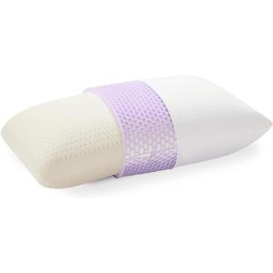 Purple Harmony Pillow  Talalay Latex Foam Cooling Pillow for Combo or Side Sleepers, 360 Hex GelFlex Grid for No-Pressure Support and Luxurious Weightless Feel - Standard, Medium Feel, Med Height
