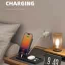 Cell Phone Stand, Portable Phone Holder, Clear Phone Stand for Desk (Black (with Tray))