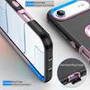 COOYA for iPhone Air Case Full Body Drop Protection, 6.5-inch Black+Pink | Rugged Case Shockproof 2-Layer, Dustproof Heavy Duty Hybrid Non-Slip Rubber Phone Cover Front Bumper Hard Shell for Women Men