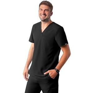 Adar Addition Scrubs for Men - Classic V-Neck Scrub Top Size Small