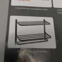 Towel Rack for Bathroom, DEWVIE 23 Inch Tower Holder with Tower Bars, SUS 304 Stainless Steel Lavatory Bath Towel Shelf Towel Hanger Wall Mount, 3-Tier (Matte Black)