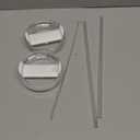 2pcs Tumbler Lid for Stanley 40oz Cup,Replacement 40 oz Tumbler Lid,2Pcs Extra Long Reusable Straws and 1Pcs Cleaning Brush (White)