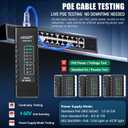 NF-468CS Network Cable Tester,RJ45/RJ11/CAT5/CAT6/CAT5E/CAT6A/ CAT7/POE Test UTP/STP Continuity Tester Ethernet Cable Mapper Phone Line CAT3, Ethernet Cable Tester, LAN Cable Test Network Tools