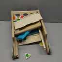 Melissa & Doug Wooden Shape Sorting Grocery Cart Push Toy and Puzzles Pretend Play Grocery Toys, Sorting and Stacking Toys for Infants and Toddlers