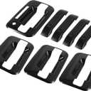 X AUTOHAUX 4pcs Gloss Black Exterior Door Handle Cover for Ford F-150 4DR 2004-2014 Car Outside Decor Trim