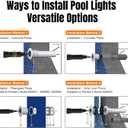 Pool Lights for Inground Pool, Direct Replacement for Pentair GloBrite, 1.5 Inch LED Color Inground Pool & Spa Light, IP68 Waterproof, AC12V, 100 ft Cord